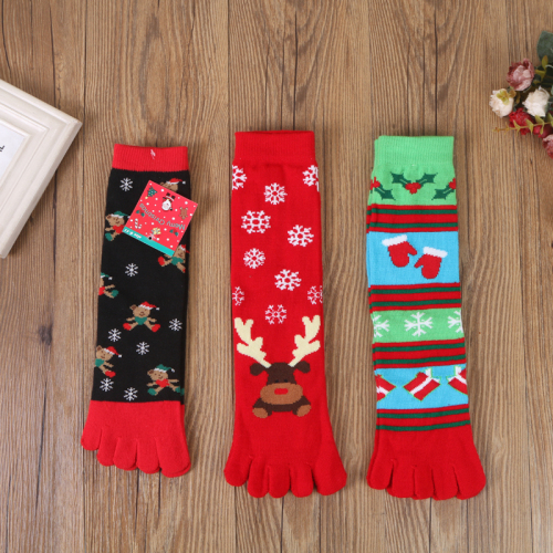 Hyatt Rabbit Fashion Long Toe Socks Cotton Christmas Socks Toe socks 