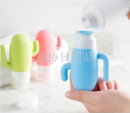 仙人掌硅胶分装瓶 沐浴露洗手液乳液瓶旅行洗漱瓶