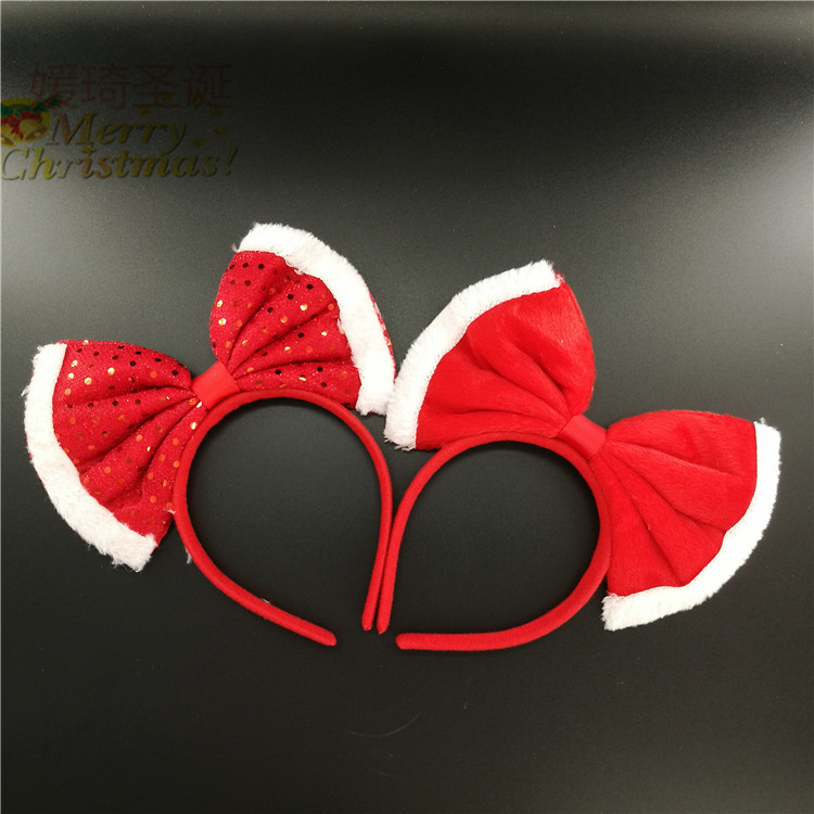圣诞头扣 蝴蝶结大头扣 圣诞节日装饰礼品