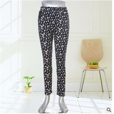 New two-sided grinding wool milk silk breathable 9 pants elastic thin color large size middle-aged playing underwear