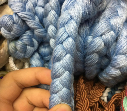 Customized Three-Strand Embroidery Thread Woven Three-Strand Rope Ragdoll Wig Three-Strand Braid Drawstring Drawstring