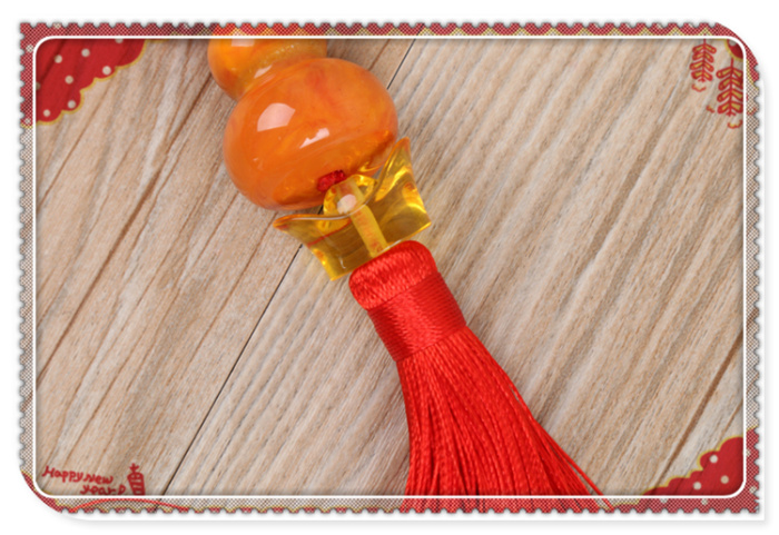 玉石葫芦编织中国结小挂件 车内装饰道具 颜色