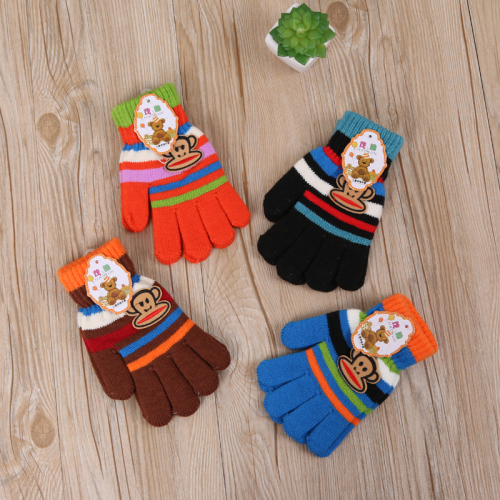 Hyatt Rabbit Cute Big Mouth Monkey Knitted Gloves Comfortable Winter Warm Gloves 