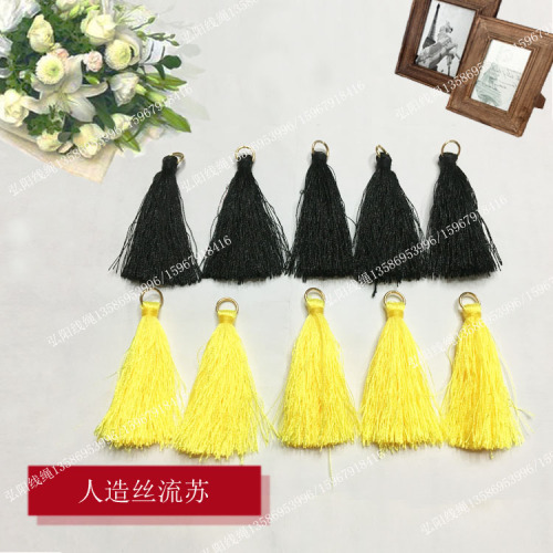 ice silk embroidery thread tassel ferrule tassel earrings necklace ornament accessories fashion hat clothing accessories