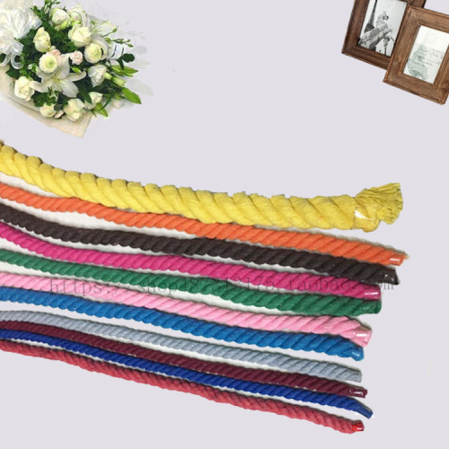 School Dress up Three-Strand Colorful Cotton String Handbag/Backpack Belt Rope and Tied Rope Decorative Rope Drawstring Tug of War Rope