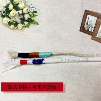 涤棉裤腰带卫衣帽绳金属头三色塑料头抽绳电脑