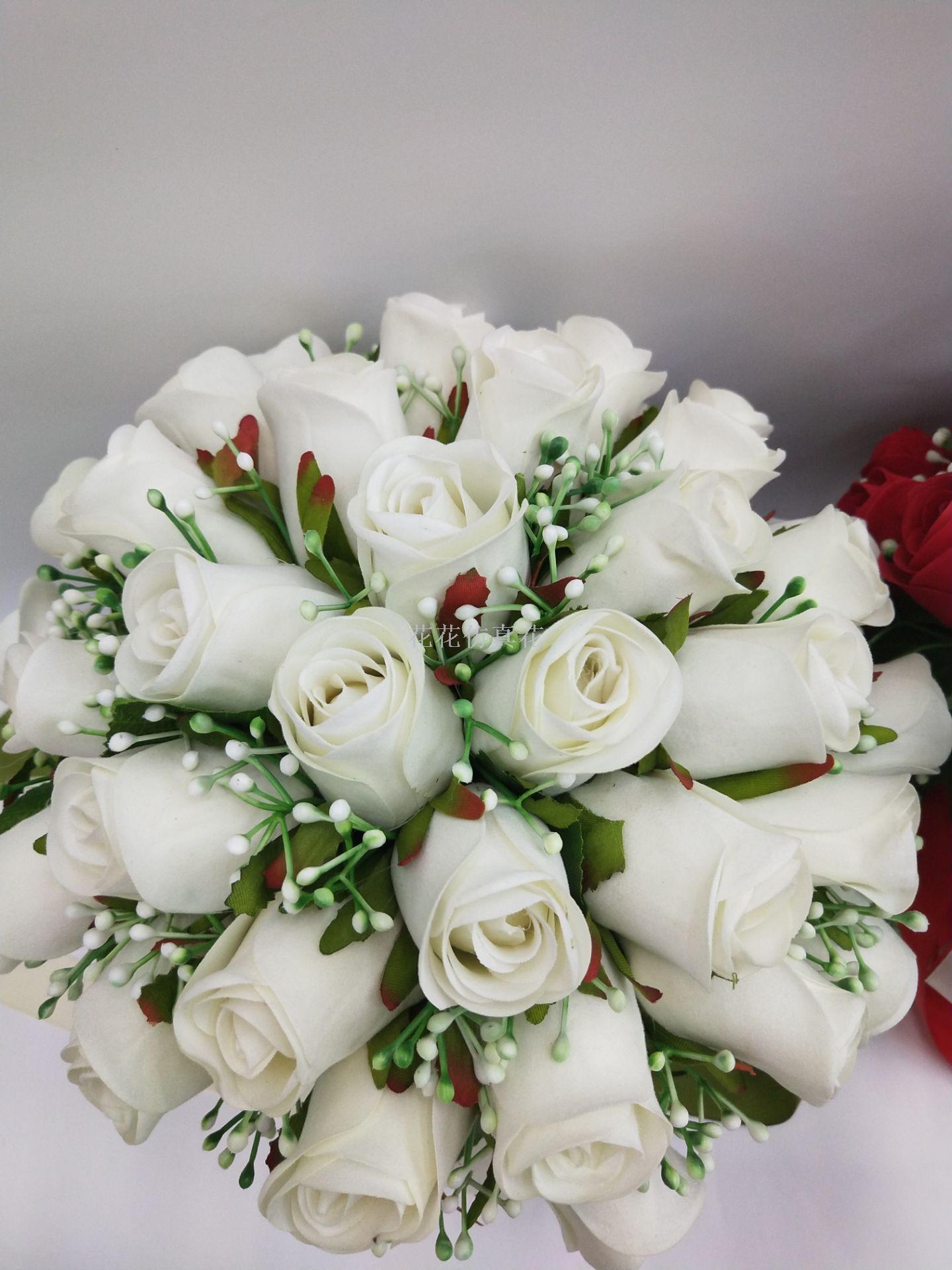 仿真摆设手捧花玫瑰新娘手捧花用也可装饰房间客厅详情3