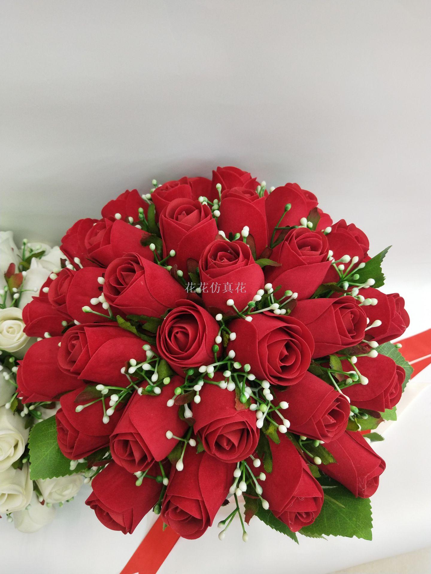 仿真摆设手捧花玫瑰新娘手捧花用也可装饰房间客厅详情4