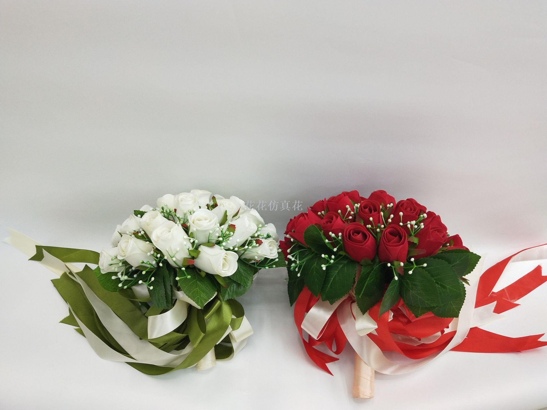 仿真摆设手捧花玫瑰新娘手捧花用也可装饰房间客厅详情2