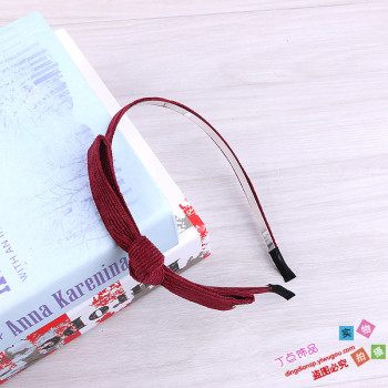 发饰头饰发箍布艺蝴蝶结头箍发卡细边布艺发箍头饰