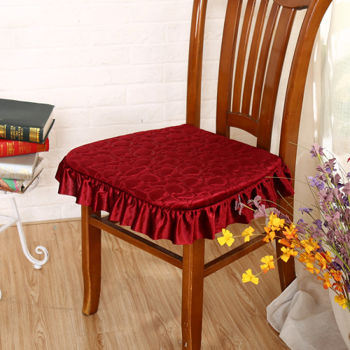 Stall Goods Billion Points Taobao Autumn and Winter Hot Selling Solid Color Cushion Warm Crystal Velvet Lace Chair Cushion Home Textile Home Decoration