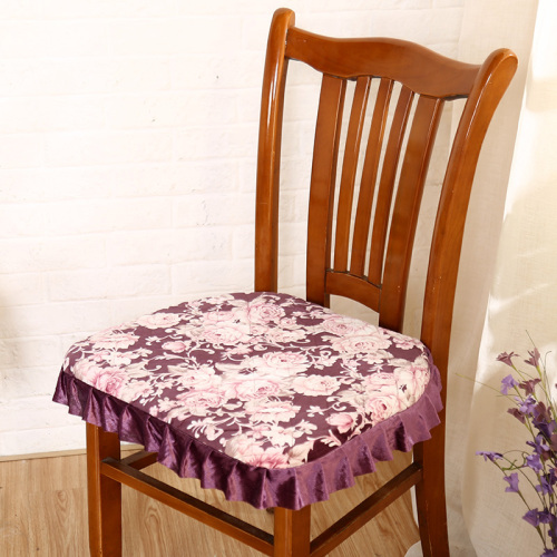 Hot Sale Small Floral Crystal Velvet Cushion Home Warm Lace Chair Cushion Home Textile Home Decoration Factory Wholesale