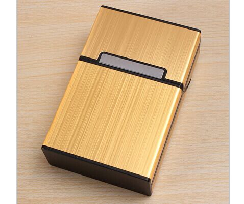 Box New Gold Foil Poker Packing Box Brushed Cigarette Case， metal Cigarette Case， magnetic Buckle Jin Dongle