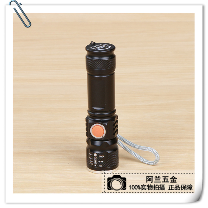变焦调焦USB充电迷你强光手电筒家用口袋强光手电筒详情5