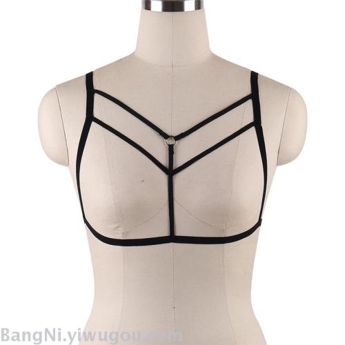 cross-border supply sexy bra handmade elastic body clothing chain fashion bikini seduction braces vest