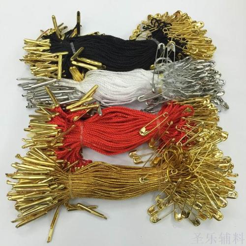 Factory Direct Sales Universal Black Wire Gold Wire Pin Hanging Rope Hanging Grain Trademark Tag Pin Hanging Rope Spot Can Be Customized