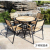 Outdoor Leisure Solid Wood  Iron Coffee Shop Courtyard Square Round Table and Chair Sun Umbrella Balcony Milk Tea 