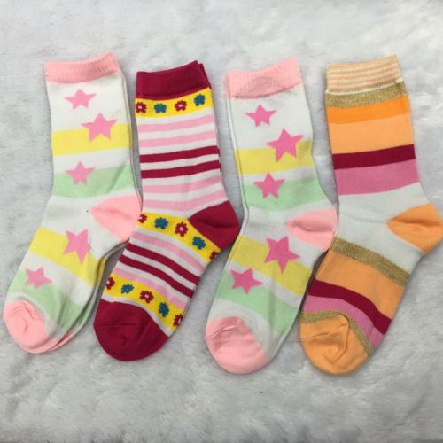 Stall Polyester Cotton Double Yarn 9-13 Years Old Boys and Girls Socks Loose Socks Lace Socks Autumn and Winter Socks