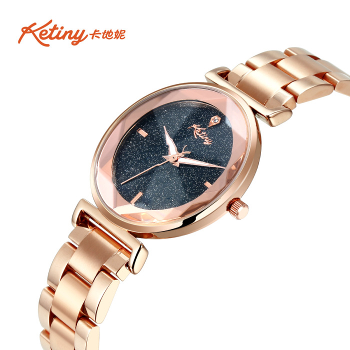 卡地妮KETINY品牌罗马经典系列石英钢带手表