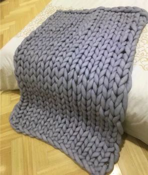 网纱线爆款欧美手工编织加粗原单毯子超粗毛线