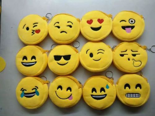 Plush Toy Coin Purse Emoji Coin Purse QQ Coin Purse Emoji Wallet Smiley Wallet
