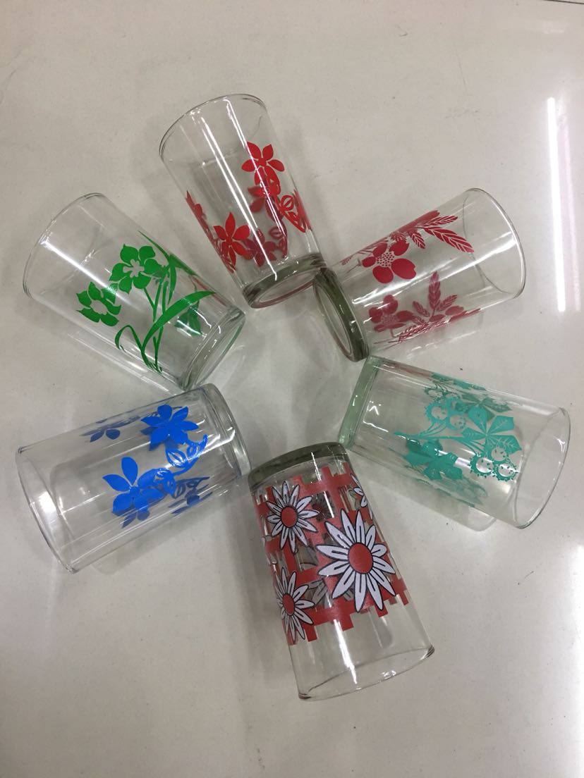 印花玻璃水杯