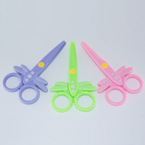 Peng Haodika Domestic Sales Student Scissors Safety Scissors Plastic Safety Lace Scissors Toddler Manual Scissor