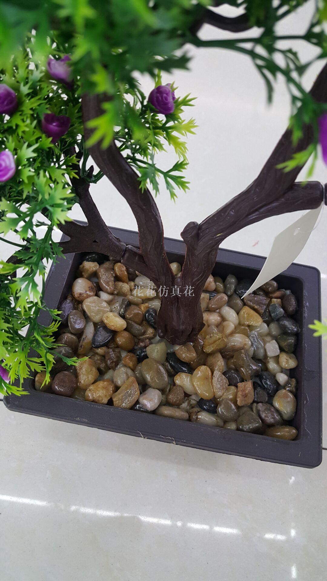 仿真摆设塑料盆石子大四叉香草玫蕾装饰客厅卧室详情2