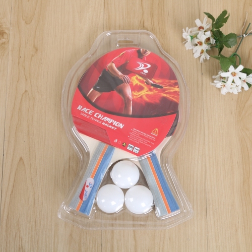 table tennis racket high-elastic wear-resistant student table tennis racket double racket 3 balls 2 pack
