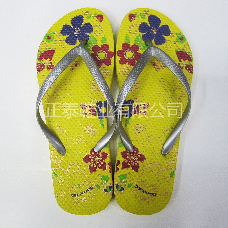 yellow flower flip flops