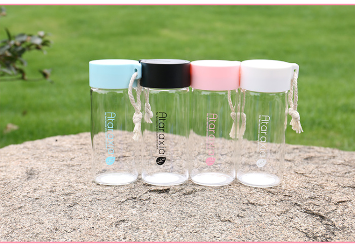 创意可爱梅花鹿玻璃杯 简约英文高硼硅玻璃水