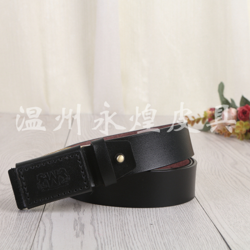 men‘s buckle all-inclusive anti-allergy leather buckle belt versatile belt