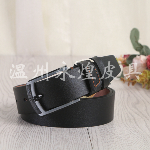 men‘s business casual belt vintage genuine leather pin buckle belt belt belt
