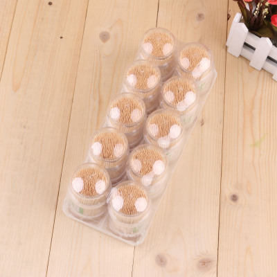 Disposable bamboo toothpick portable toothpick box bamboo toothpick double head fruit family restaurant