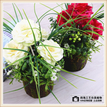 [仿真花盆景盆栽优质玫瑰花迷你盆栽精品仿真花] 仿真花盆景盆栽优质玫瑰花迷你盆栽精品仿真花