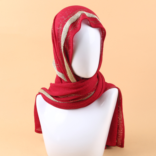 New Muslim Kerchief Fashion Casual Scarf Versatile Thin Two-Color Chiffon Scarf
