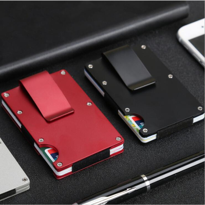 Stainless steel card holder us dollar clip men's metal wallet anti-theft card box card holder x-11