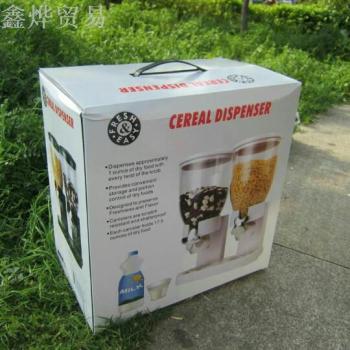 新款双桶燕麦分配器  食物储存器  麦片桶