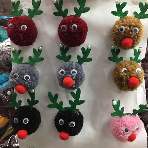 Cute Deer Mickey Foreign Trade Christmas DIY Cashmere Ball Accessories 