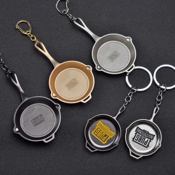 PUBG绝地求生大逃杀平底锅活动头盔钥匙扣创