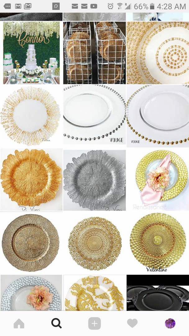 婚庆盘子电镀玻璃盘子现货垫盘