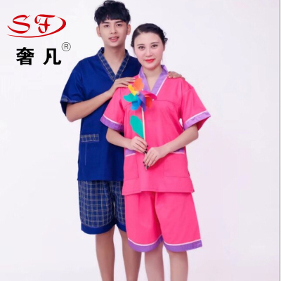 High - grade perspiration suit women's pure cotton sauna clothing safety nano cotton men's bath clothes