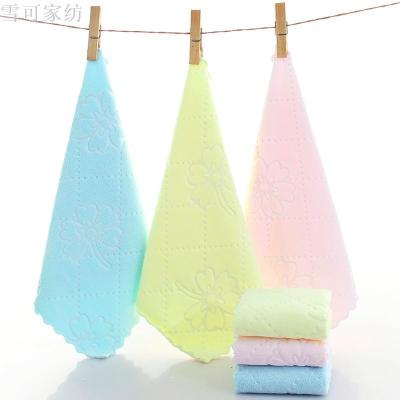 Ultra - fine fiber embossing small square towel cloth manufacturers oversupply.