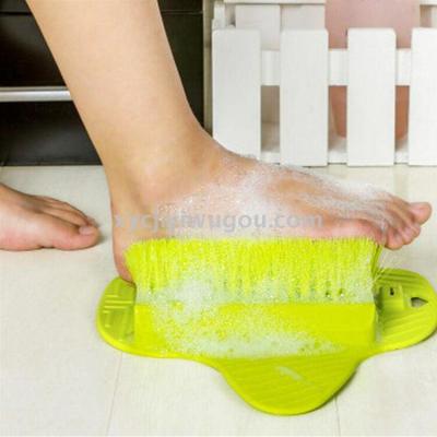 TV product washing foot brush foot cleaning brush foot rub with suction cup foot massage brush.