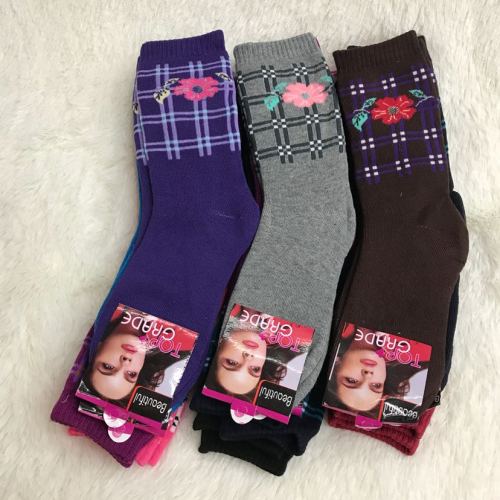 Stall Full Terry Women‘s Socks Napping Socks Mid-Calf Socks Autumn and Winter Socks Boots Socks Thickened Foreign Trade Socks