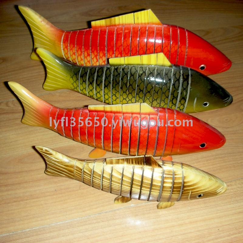 Supply Wooden toy ornamental fish factory direct sale.