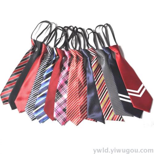 women‘s tie easy to pull hotel bank restaurant waiter professional zipper tie student tie