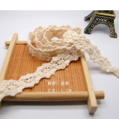 1.5cm exquisite cotton thread small flower lace rattan products/pillow accessories/diy fabric/zakka hand-made
