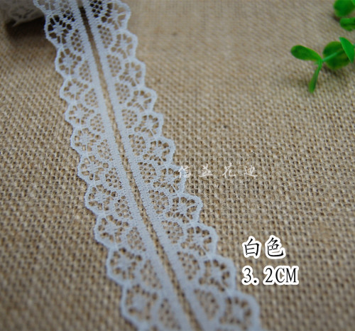 3.2cm bilateral lace can split multi-color clothing/hat/sleeve/apron accessories