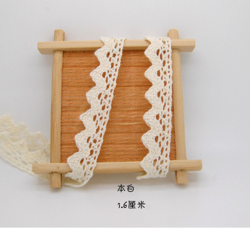 1.6cm exquisite cotton thread wave lace sleeve lace/pillow accessories/clothing accessories/diy fabric
